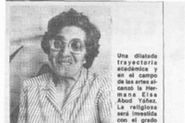 Distinguen a religiosa  [artículo].