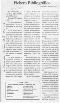 Fichero bibliográfico  [artículo] Carlos René Ibacache.