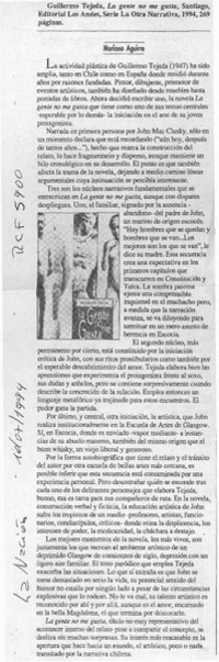 Iniciación sentimental y artística  [artículo] Mariano Aguirre.