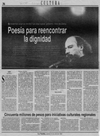 Poesía para reencontrar la dignidad  [artículo] A. M. R.