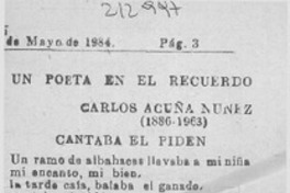 Un poeta en el recuerdo  [artículo] Edison Marcel Salgado Galaz.