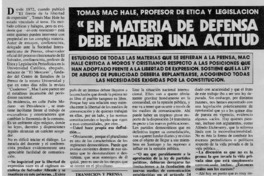 "En materia de defensa de la libertad de expresión debe haber una actitud permanente y no oportunista" : [entrevista]