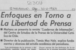 Enfoques en torno a la libertad de prensa