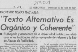 "Texto alternativo es orgánico y coherente"
