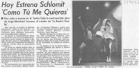 Hoy estrena Schlomit "Como tú me quieras"
