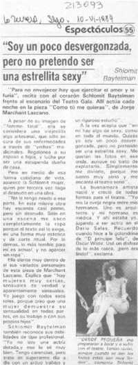 "Soy un poco desvergonzada, pero no pretendo ser una estrella sexy"