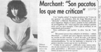 Marchant, "Son pacatos los que me critican"