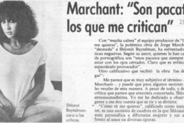 Marchant, "Son pacatos los que me critican"