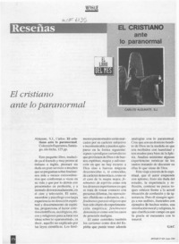 El cristiano ante lo paranormal  [artículo] Gac.