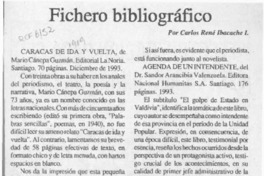 Fichero bibliográfico  [artículo] Carlos René Ibacache.
