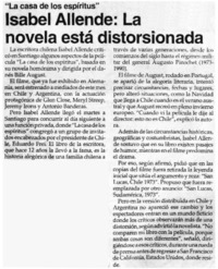 Isabel Allende, la novela está distorsionada
