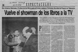 Vuelve el showman de los libros a la TV  [artículo].