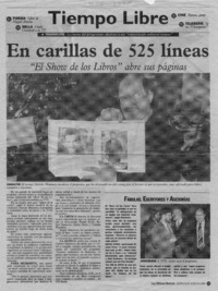 En carillas de 525 líneas, "El Show de los libros" abre sus páginas  [artículo].