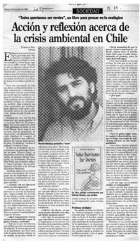 Acción y reflexión acerca de la crisis ambiental en Chile  [artículo] Florencia Díaz.