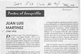 Juan Luis Martínez  [artículo] María Luz Moraga.