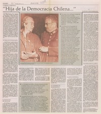 "Hija de la democracia chilena -- "