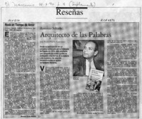 Arquitecto de las palabras  [artículo] Pedro Pablo Guerrero.