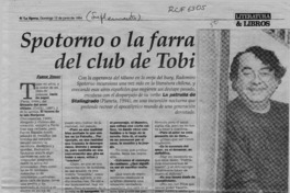 Spotorno o la farra del club de Tobi  [artículo] Faride Zerán.
