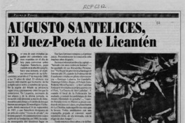 Augusto Santelices, el juez poeta de Licantén  [artículo] Emma Jauch.