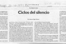 Ciclos del silencio  [artículo] Antonio Rojas Gómez.