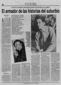 El armador de las historias del suburbio  [artículo] Verónica San Juan.