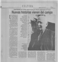 Nuevas historias vienen del campo