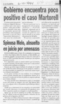 Gobierno encuentra poco positivo el caso Martorell  [artículo].