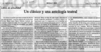 Un Clásico y una antología teatral  [artículo].