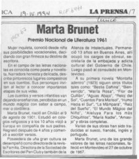 Marta Brunet  [artículo].