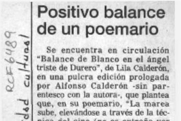 Positivo balance de un poemario  [artículo].