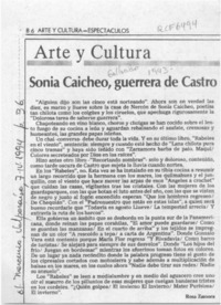 Sonia Caicheo, guerrera de Castro  [artículo] Rosa Zamora.