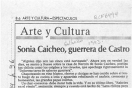 Sonia Caicheo, guerrera de Castro  [artículo] Rosa Zamora.