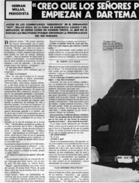 "Creo que los señores políticos ya empiezan a dar tema para reír"