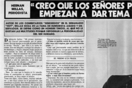 "Creo que los señores políticos ya empiezan a dar tema para reír"