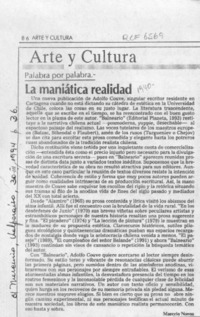 La maniática realidad  [artículo] Marcelo Novoa.