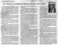 Sor Imelda y la primera mujer foránea que vino a Chile