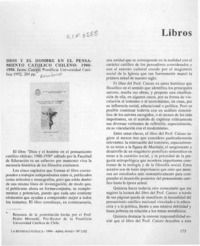 "Dios y el hombre en el pensamiento católico chileno, 1900-1950"  [artículo] Pedro Morandé.