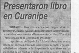 Presentaron libro en Curanipe  [artículo].