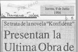 Presentan la última obra de Ariel Dorfman  [artículo].