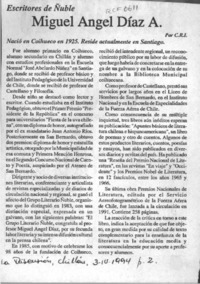 Miguel Angel Díaz A.  [artículo] C. R. I.