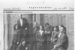 Debuta "Extasis" teatral  [artículo].