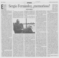Sergio Fernández, memorioso?