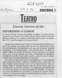 Teatro  [artículo] Eduardo Guerrero del Río.