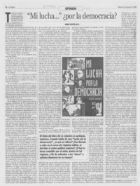 "Mi lucha -- por la democracia?