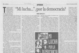"Mi lucha -- por la democracia?