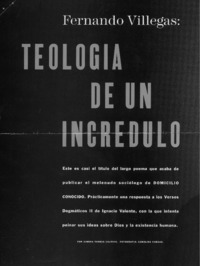 Teología de un incrédulo