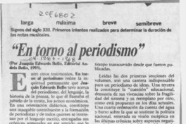 "En torno al periodismo"  [artículo] H. R. Cortés.