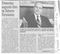 Presentan segundo libro de Roberto Fernández  [artículo] Jorge Silva A.
