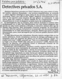 Detectives privados S. A.  [artículo] Marcelo Novoa.