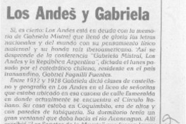 Los Andes y Gabriela